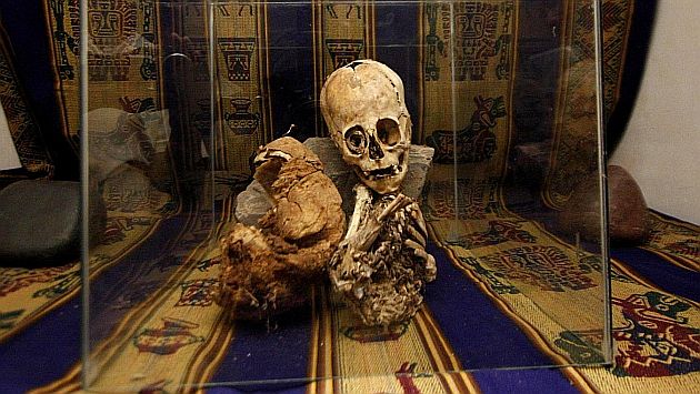 Los cráneos de los menores fueron deformados por una costumbre prehispánica. (Andina)