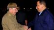 Raúl Castro recibió a Chávez en Cuba