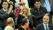 Shakira alentó a Piqué en goleada de España