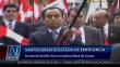 Santos participa en desfile pese a estado de emergencia en Cajamarca