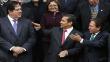 Ollanta Humala, Alan García y Alejandro Toledo juntos en el Acuerdo Nacional