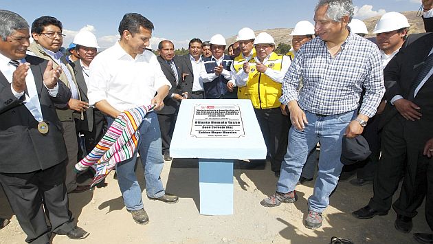 Ollanta Humala inauguró obras de Agua,desagüé y alcantarillado en Junín. (Andina)