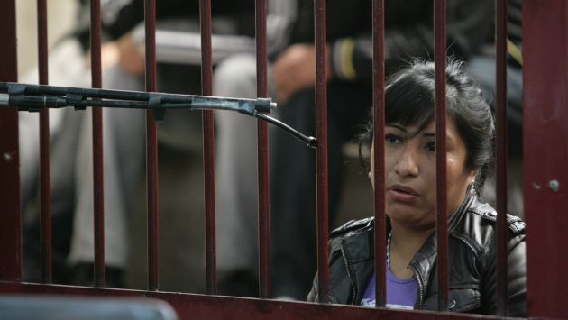 Liliana Quispe declaró ante la Primera Sala Penal para Reos en Cárcel. (David Vexelman)