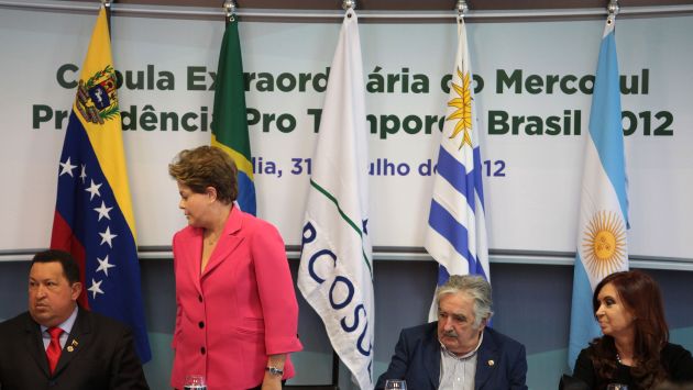 El Mercosur está formado por Argentina, Brasil, Uruguay, Venezuela, y Paraguay, actualmente suspendido. (AP)