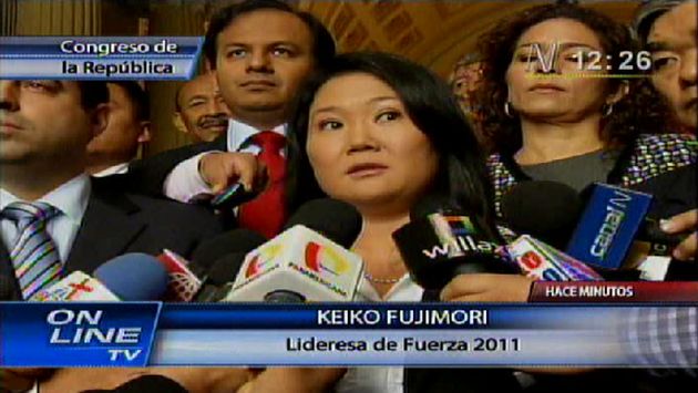 Keiko declaró a su salida del Congreso. (Canal N))