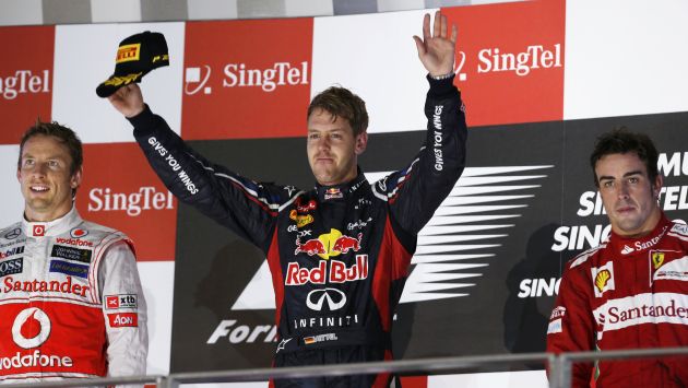 Vettel ganó Gran Premio de Singapur. (Reuters)