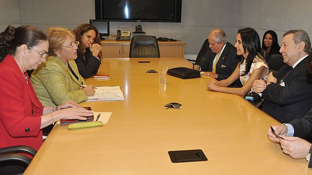 Bachelet y Heredia durante encuentro en Estados Unidos. (Andina)
