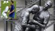 Develan estatua del cabezazo de Zidane a Materazzi