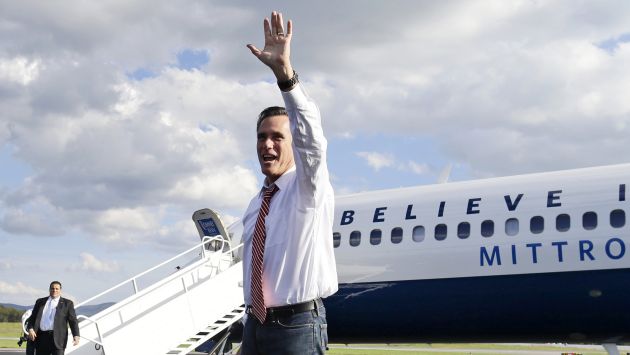 SE SIENTE GANADOR. Romney continuó su campaña en Virginia. (AP)