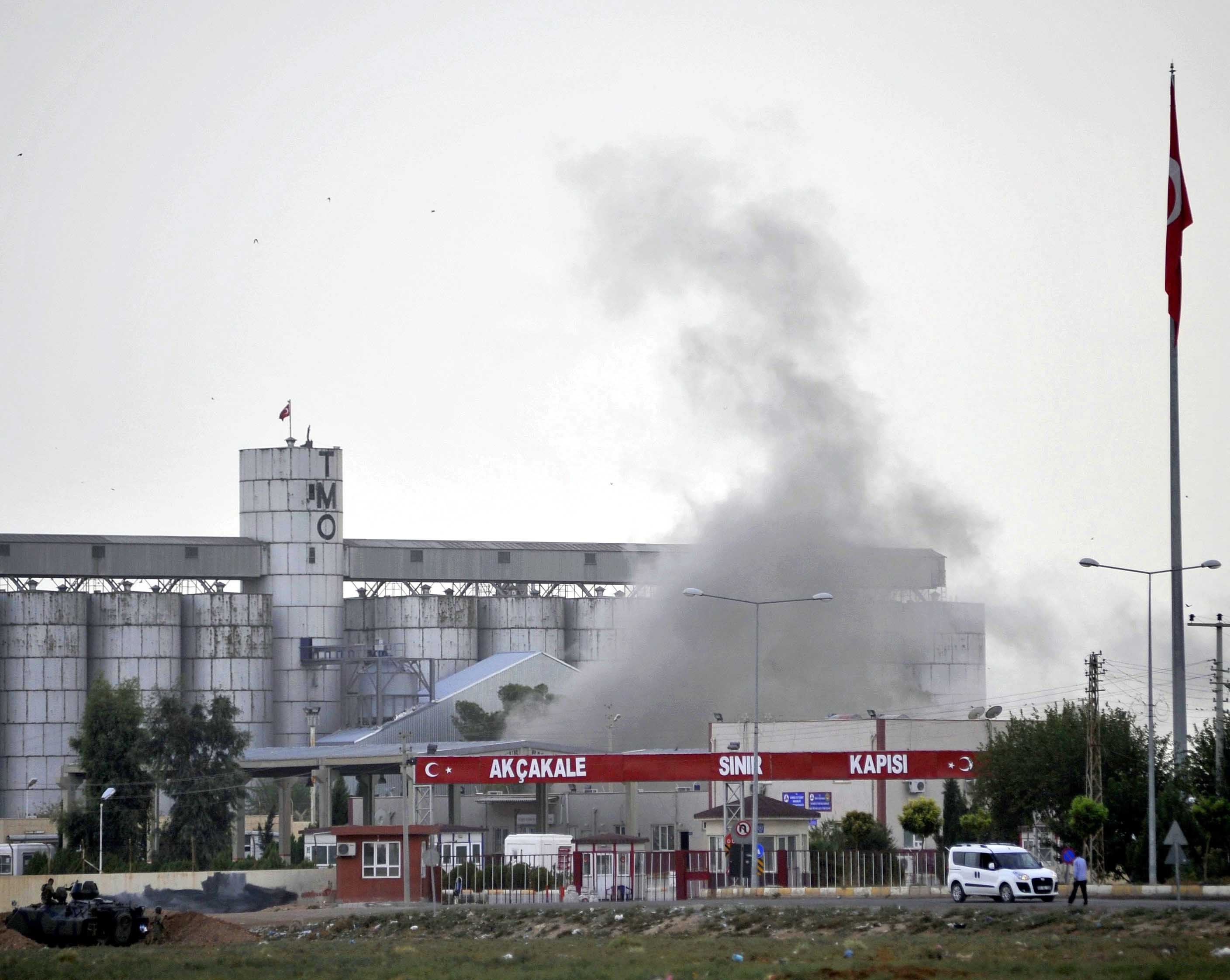 Proyectil impactó en la planta de Turkish Grain Board. (Reuters)
