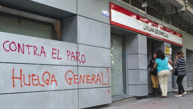 La tasa de desempleados de España es una de las más altas de Europa. (Bloomberg)