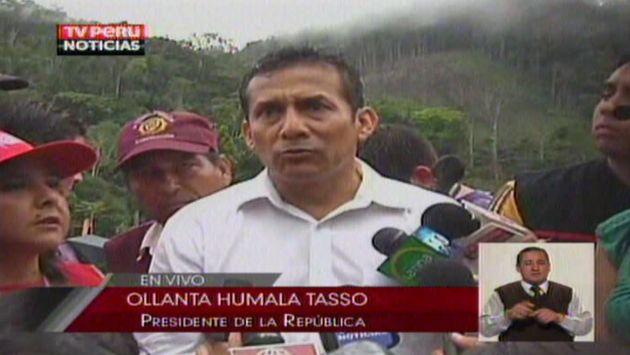 Humala declaró desde la zona del desastre. (TV Perú)