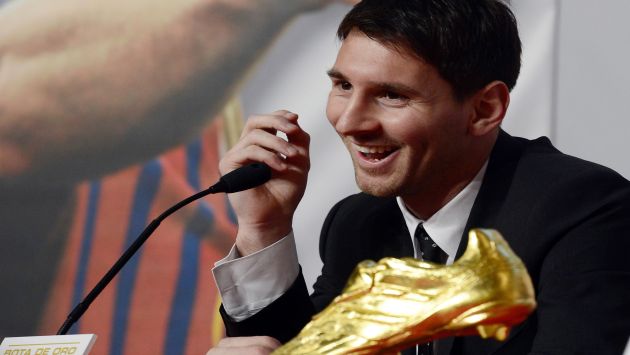 Messi recibió el premio este lunes en Barcelona. (AP)