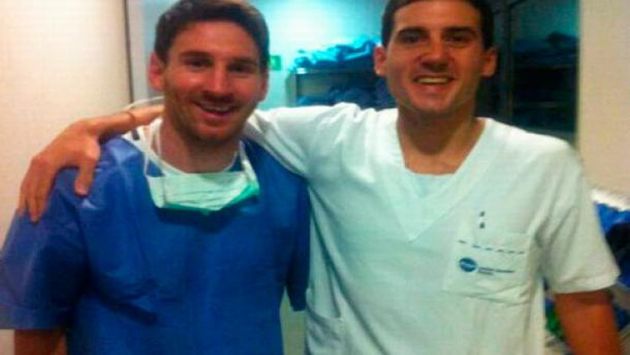Lionel Messi y Emiliano Cavalieri. (Facebook)