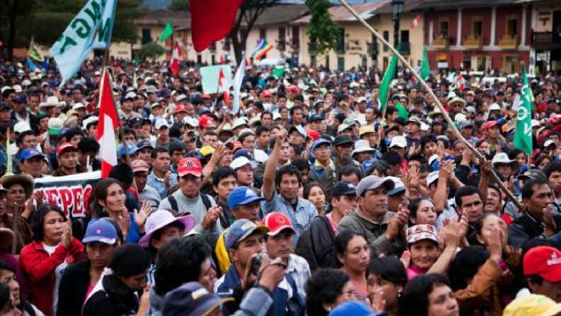 Manifestantes llegaron a Lima. (USI)