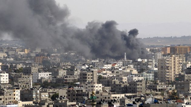 Impacto de misil en Gaza. (AP)