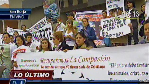 Manifestación se dio en San Borja. (Canal N)