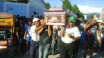 HOMENAJE. Restos de la víctima fueron velados y enterrados ayer. (Baguaperu.com/América TV)