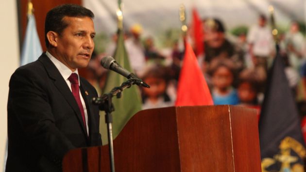 COMPROMISO. Ollanta Humala insiste en preponderancia social de las Fuerzas Armadas. (Andina)