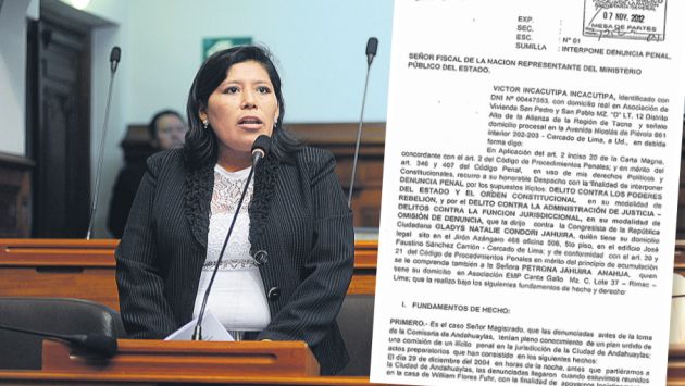 Siete años después, etnocacerista tacneño sostiene que Condori dio apoyo logístico para la toma de la comisaría. (Congreso)