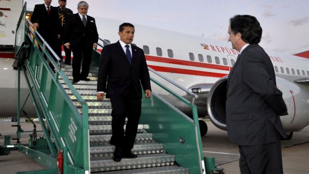 Presidente Ollanta Humala arribó esta mañana a Argentina. (Andina)