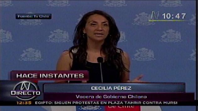 Declaraciones de la portavoz del Gobierno de Chile. (Canal N)