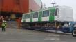 Llegan al Callao dos nuevos trenes para el Metro de Lima