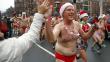 FOTOS: ‘Papá noeles’ semidesnudos toman las calles de Boston