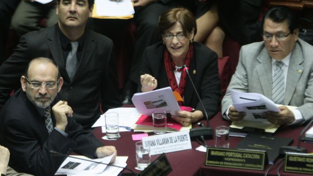 EN EL DOLOR. Susana Villarán fue blindada por Gana Perú en su presentación ante Fiscalización. (Alberto Orbegoso)