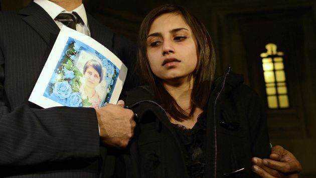 DOLOR. La hija de la enfermera india que murió el viernes pasado. (Reuters)