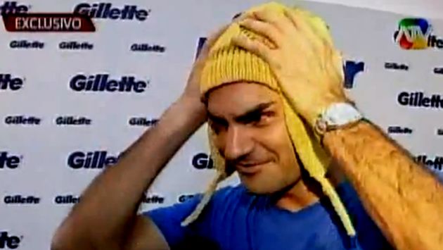 Federer posó con un chullo. (Difusión)