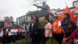 Municipalidad de Lima develó el busto en homenaje a Pedro Huilca Tecse