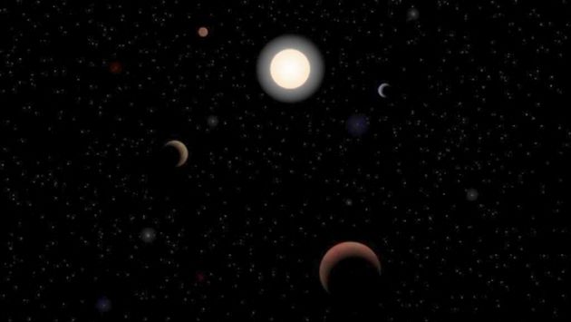 Recreación del sistema planetario de Tau Ceti. (ElMundo.es )