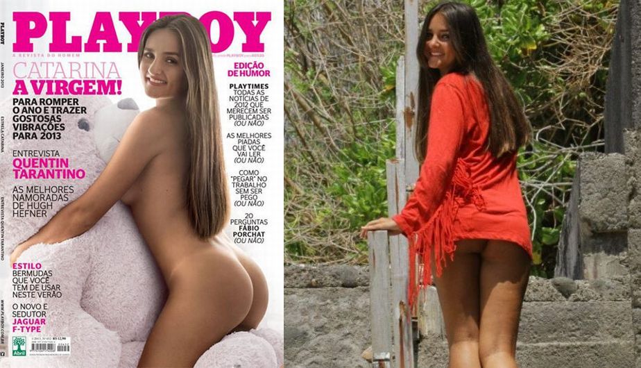 Catarina Migliorini será portada de la revista Playboy de su país en enero. (Playboy Brasil/VirginsWanted.com.au)