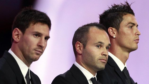 Messi, Ronaldo e Iniesta forman el equipo perfecto. (Reuters)
