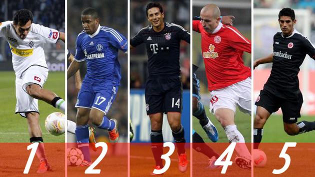 Estos son los cinco mejores latinos de la Bundesliga (Agencias/Depor)