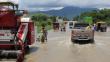 San Martín: Desborde de río interrumpe tránsito en vía Fernando Belaunde