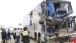 Áncash: Policía muere en choque de ómnibus interprovincial y tráiler