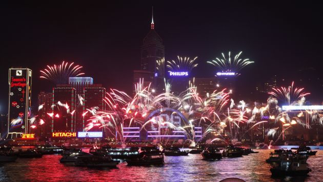 HONG KONG. Fiesta por todo lo alto en esta ciudad comercial de China. (AP)