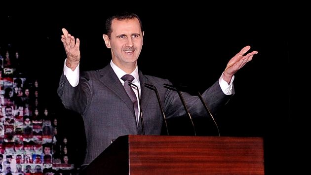 Al Assad fue ovacionado al terminar su discurso. (AP)