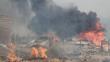Incendio destruyó depósito de reciclaje en Villa El Salvador