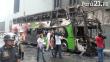VIDEO: Así se incendió bus interprovincial en pleno Cercado de Lima
