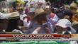Insultan y lanzan globos a Gregorio Santos en Carnaval de Cajamarca