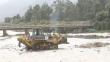 Limpian cauce del río Rímac para evitar colapso de puente Girasoles 