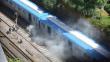 Argentina: Diez heridos tras ser arrojado colchón en llamas a vías de tren