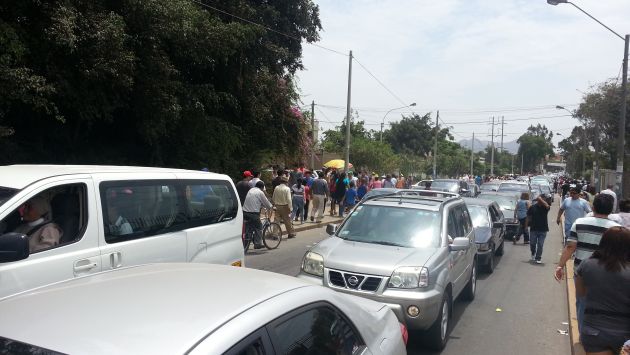 Congestión en alrededores de la Universidad Agraria. (USI)