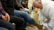 FOTOS: Francisco llevó el tradicional lavado de pies a un reformatorio