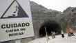 La caída de rocas en el túnel Santa Rosa se debería a fallas geológicas 