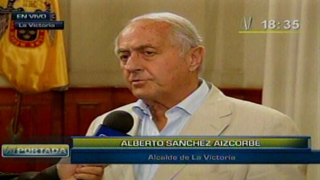 Alcalde de La Victoria, Alberto Sánchez Aiscorbe. (Canal N)