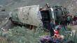 Cusco: Cuatro muertos y 26 heridos por despiste de ómnibus